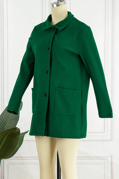 Casual Solid Solid Color Mandarin Collar Outerwear(6 Colors)