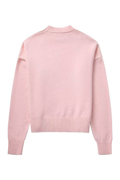 Casual Daily Solid Color Weave O Neck Sweaters