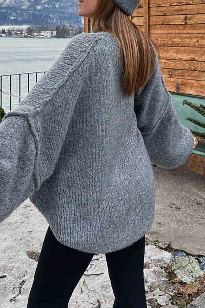 Casual Daily Patchwork Weave Half A Turtleneck Sweaters (5 Colors)