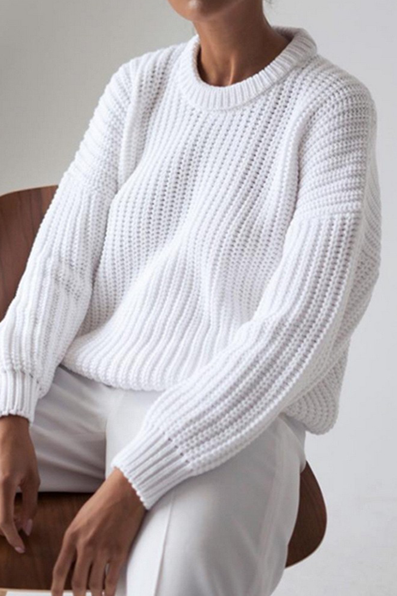 Casual Daily Weave O Neck Sweaters(7 Colors)