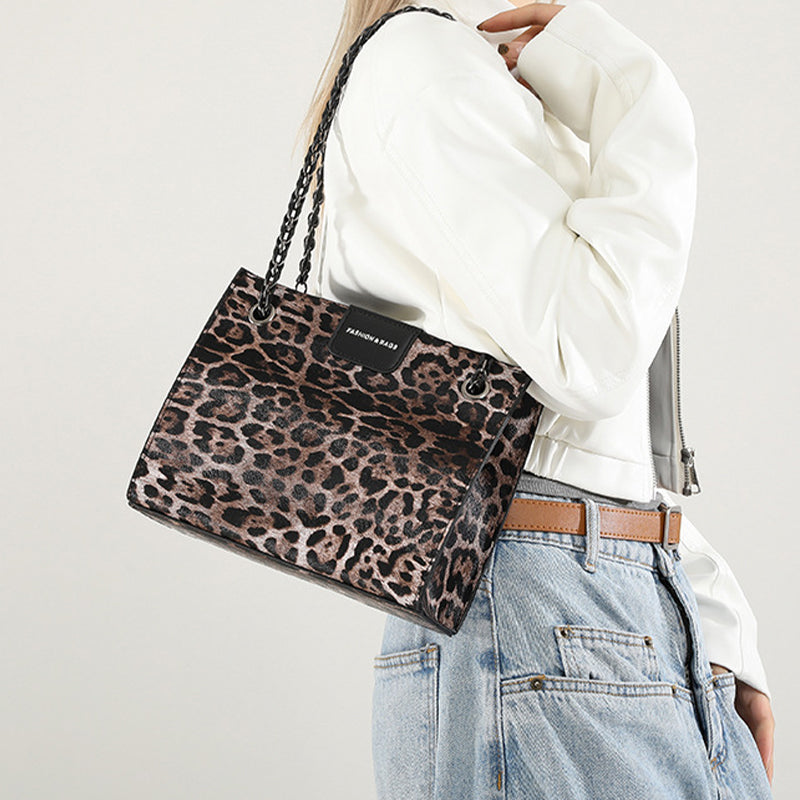 Daily Leopard Print Patchwork Bags(4 Colors)