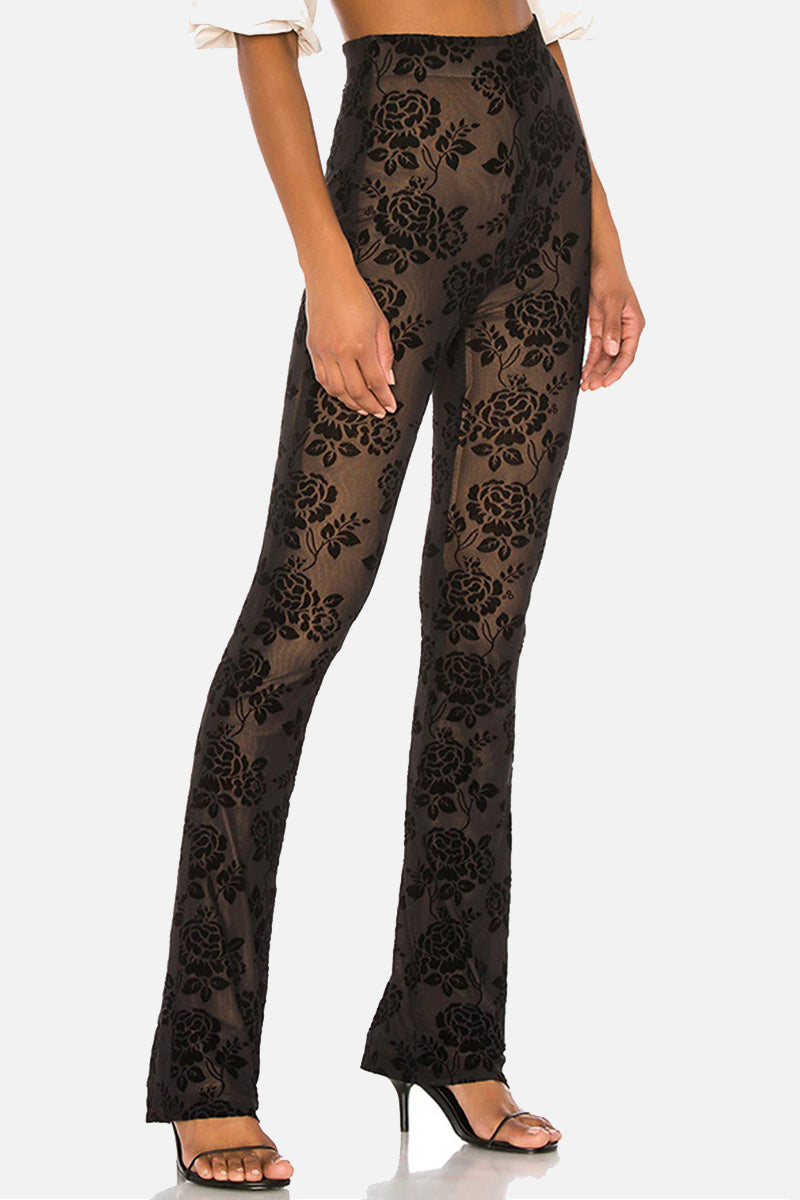 Sexy Lace See-Through Regular High Waist Bottoms