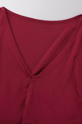 Elegant Solid Slit Fold V Neck Evening Dress Dresses(4 Colors) – Sunnylula